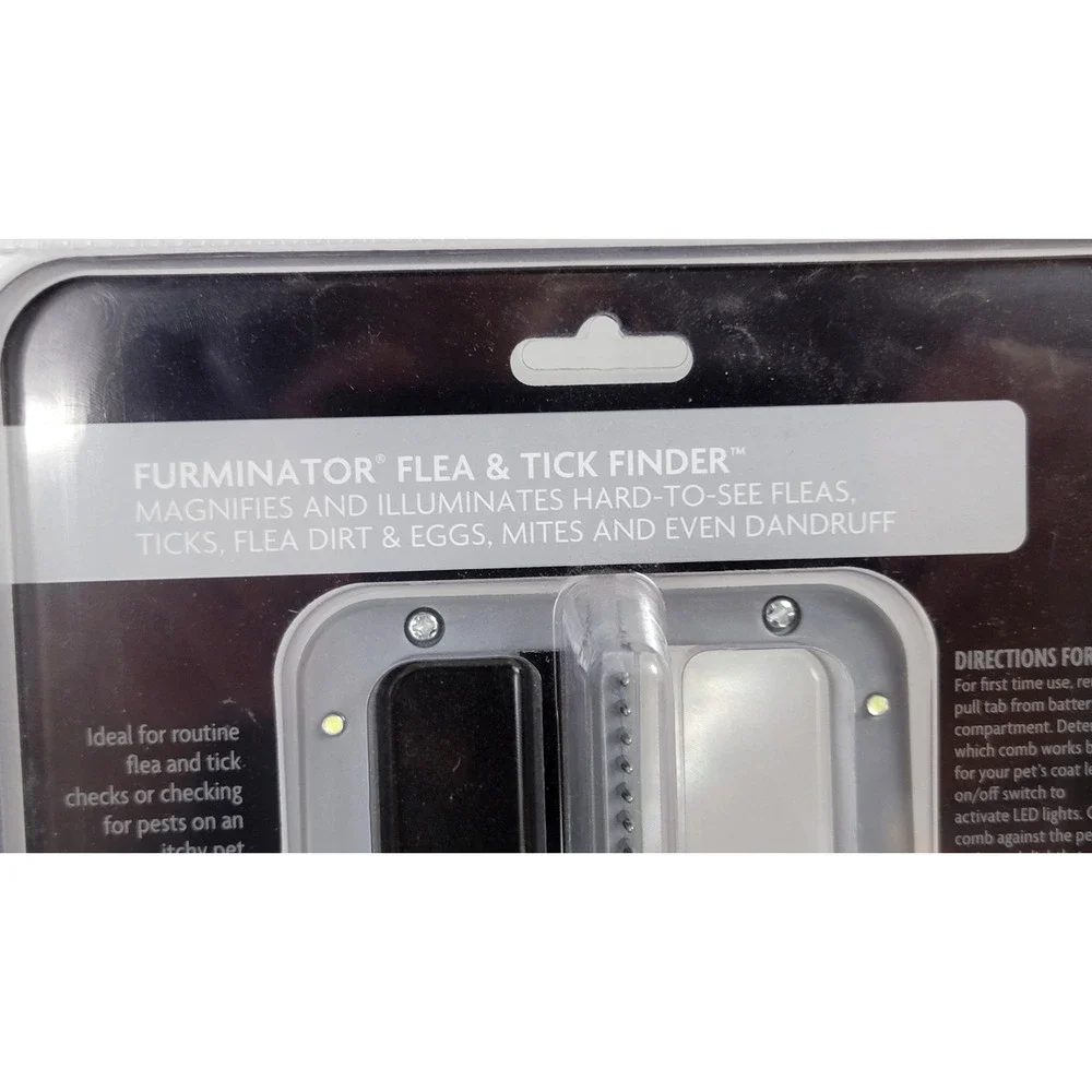 FURminator Flea & Tick Finder 3-in-1 Tool Dog Cat Grooming Comb NIP